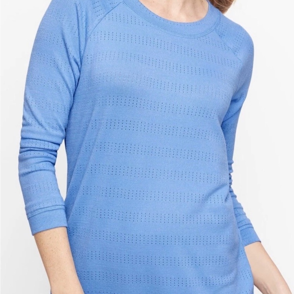 T By Talbots
NWT Pointelle Stripe Raglan Long-sleeve
Drawstring Top X